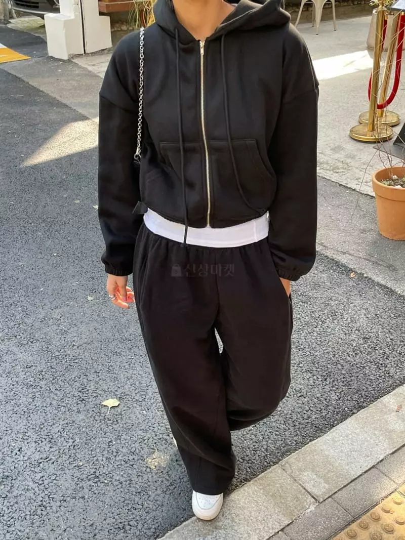 February - Korean Women Fashion - #vintageinspired - Short Hoody Zip-up - 5