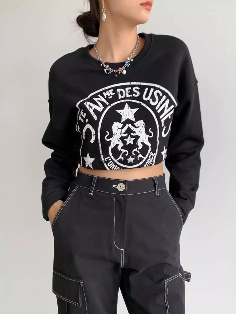 Feffer - Korean Women Fashion - #thatsdarling - Half Sweatshirt - 2