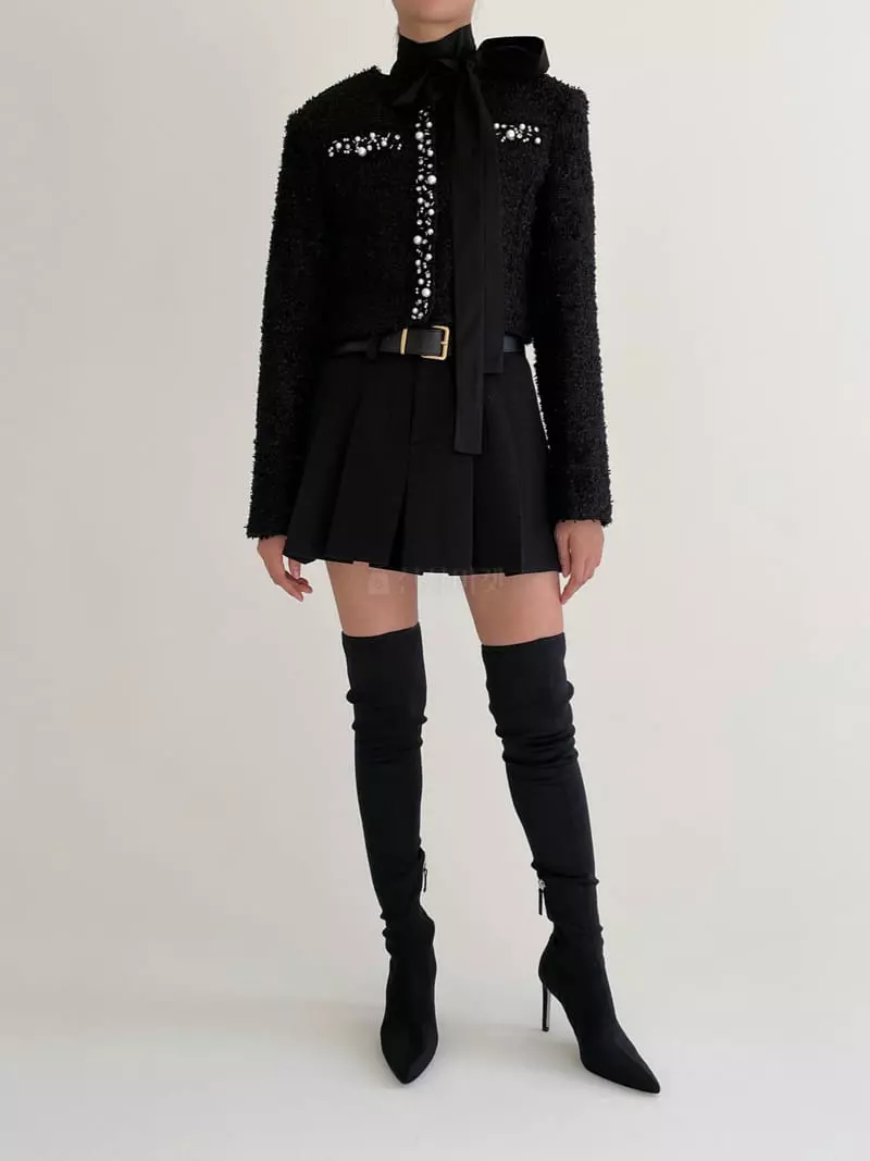 Feffer - Korean Women Fashion - #vintageinspired - Beads Jacket - 5