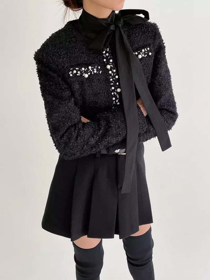 Feffer - Korean Women Fashion - #vintagekidsstyle - Beads Jacket - 6