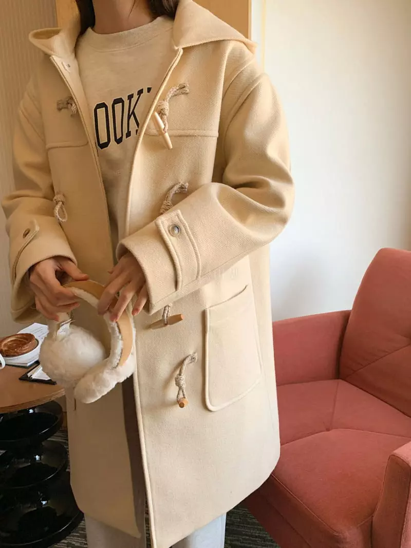 Ff - Korean Women Fashion - #momslook - Has Hoody Coat - 6