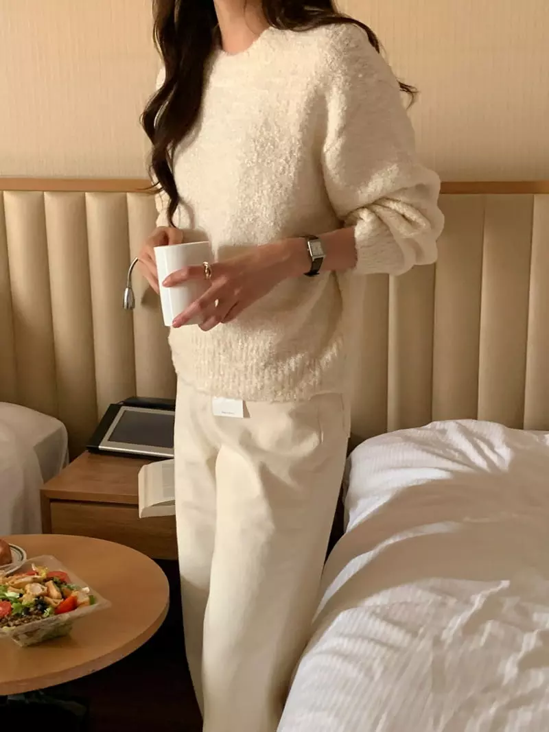 Ff - Korean Women Fashion - #momslook - Pure Bookle Knit Tee - 4