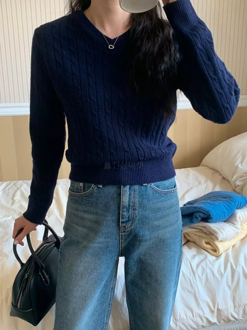 Ff - Korean Women Fashion - #momslook - Paul Twist Knit Tee - 3