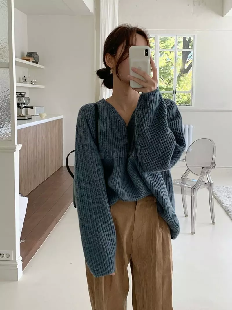 Ff - Korean Women Fashion - #momslook - Tarin Knit Tee - 11