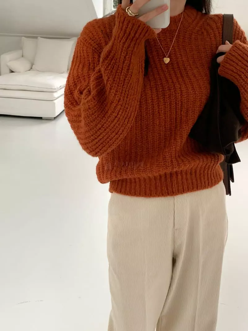 Ff - Korean Women Fashion - #momslook - Jade Alpaca Knit Tee - 5