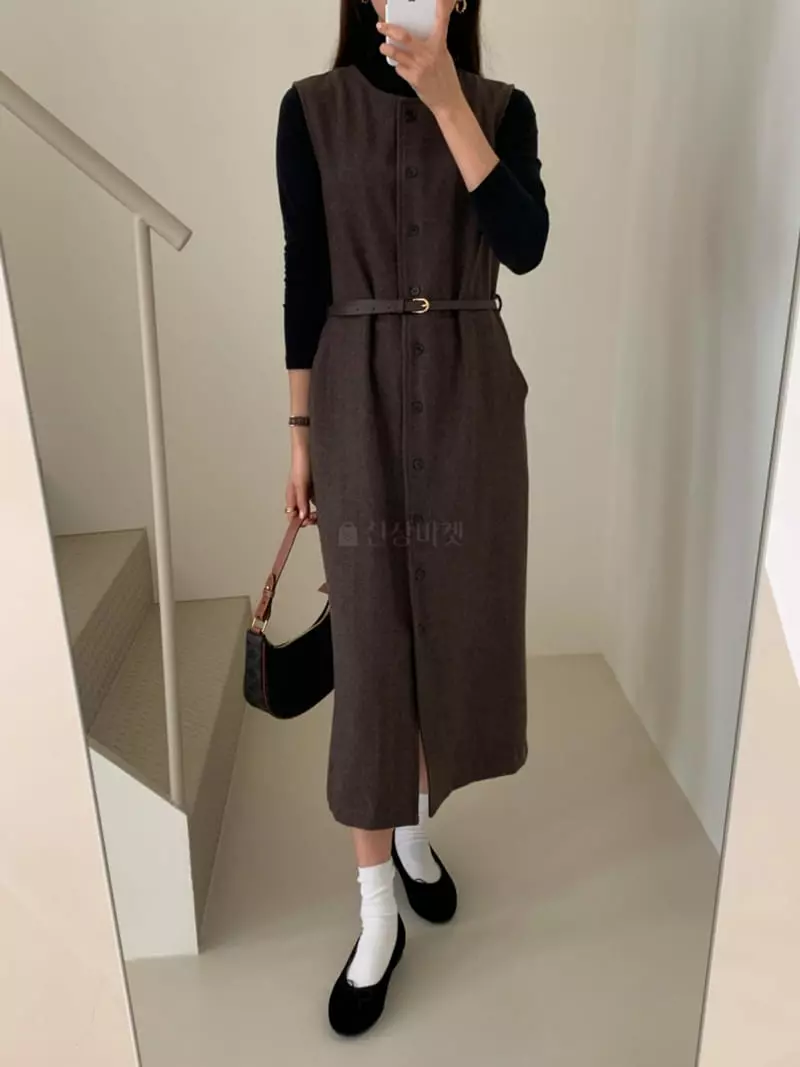 Ff - Korean Women Fashion - #momslook - Belt One-piece - 3