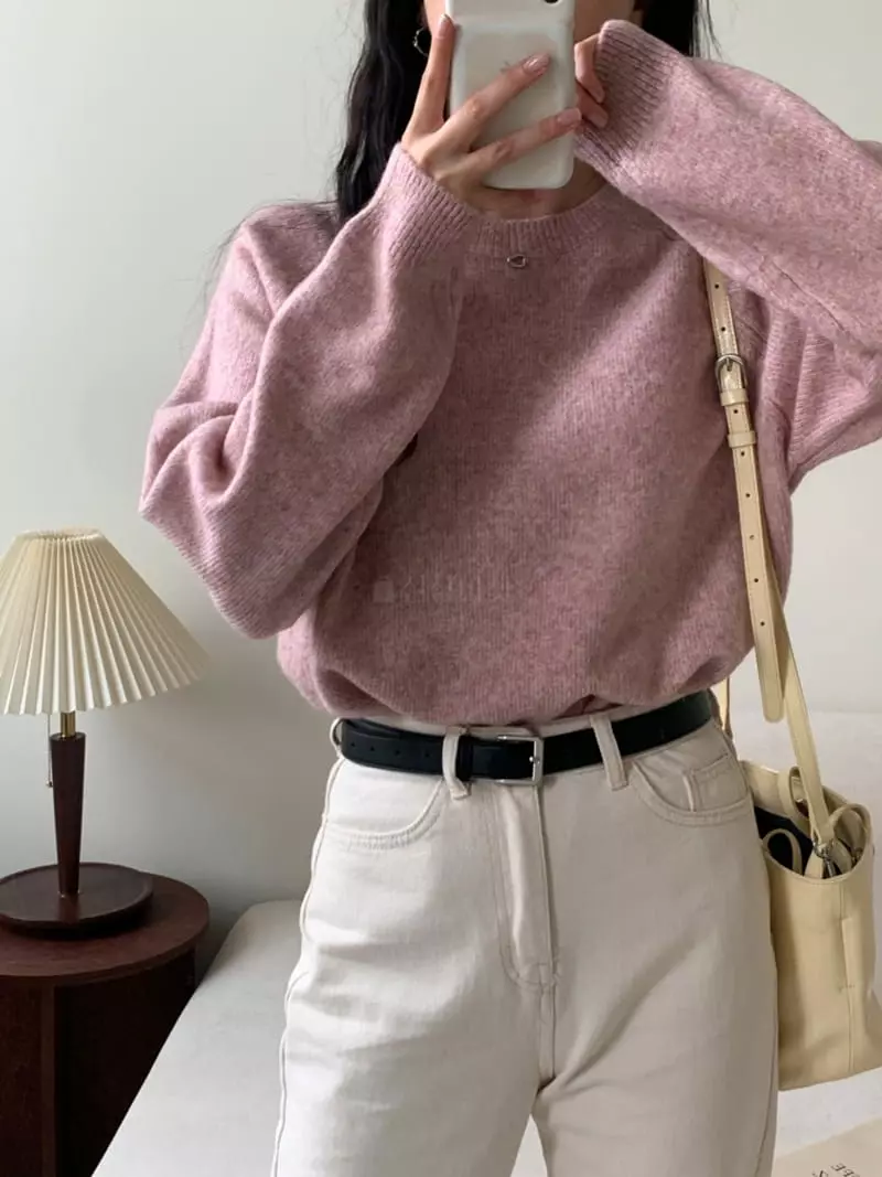 Ff - Korean Women Fashion - #momslook - Off Knit Tee - 2
