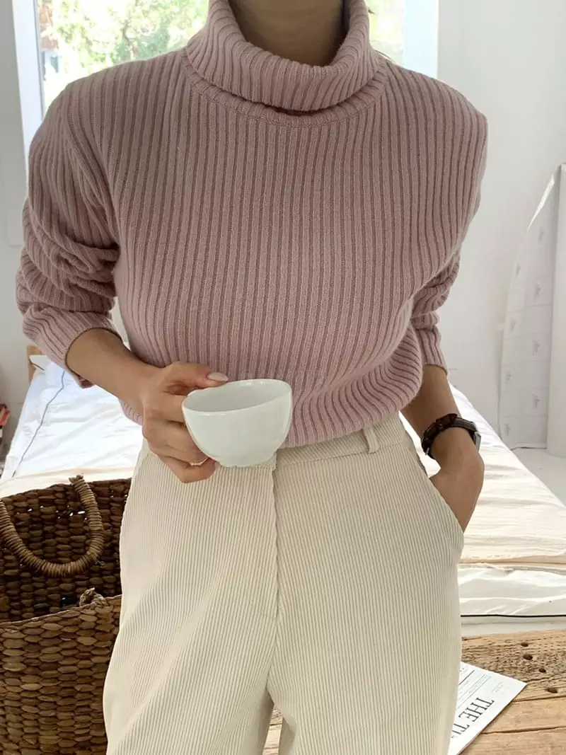 Ff - Korean Women Fashion - #momslook - Air Turtleneck Tee