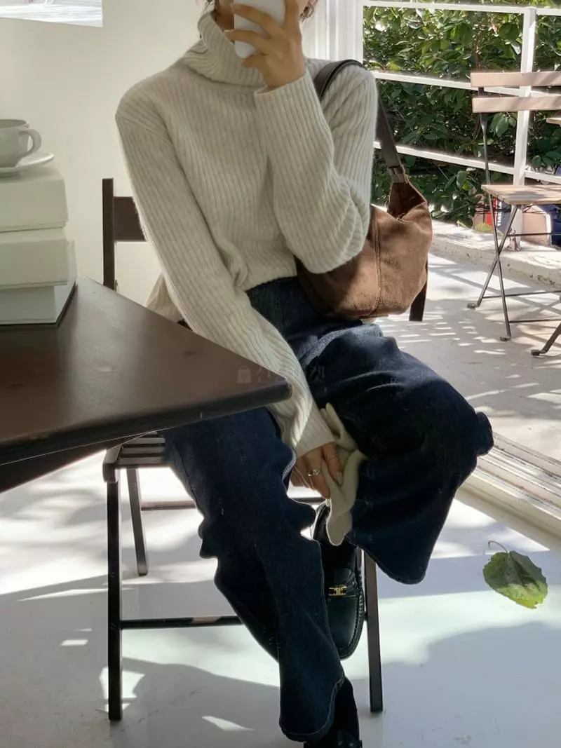 Ff - Korean Women Fashion - #momslook - Air Turtleneck Tee - 11