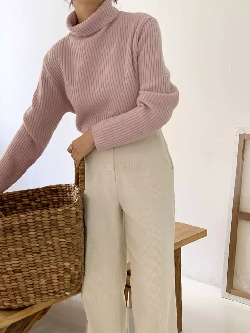 Ff - Korean Women Fashion - #momslook - Air Turtleneck Tee - 3
