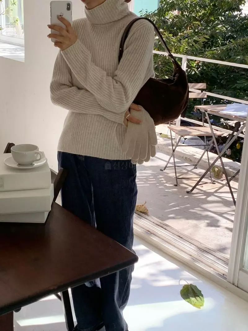 Ff - Korean Women Fashion - #momslook - Air Turtleneck Tee - 9