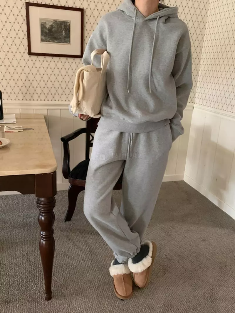 Ff - Korean Women Fashion - #momslook - Fleece Top Bottom Set - 3