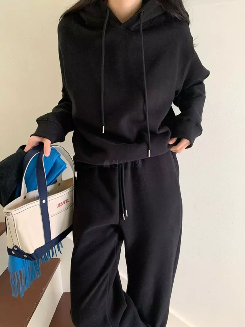 Ff - Korean Women Fashion - #momslook - Fleece Top Bottom Set - 9