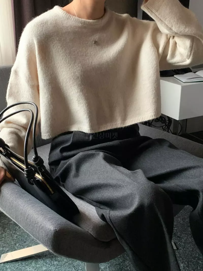 Ff - Korean Women Fashion - #momslook - Simple Knit Tee - 3