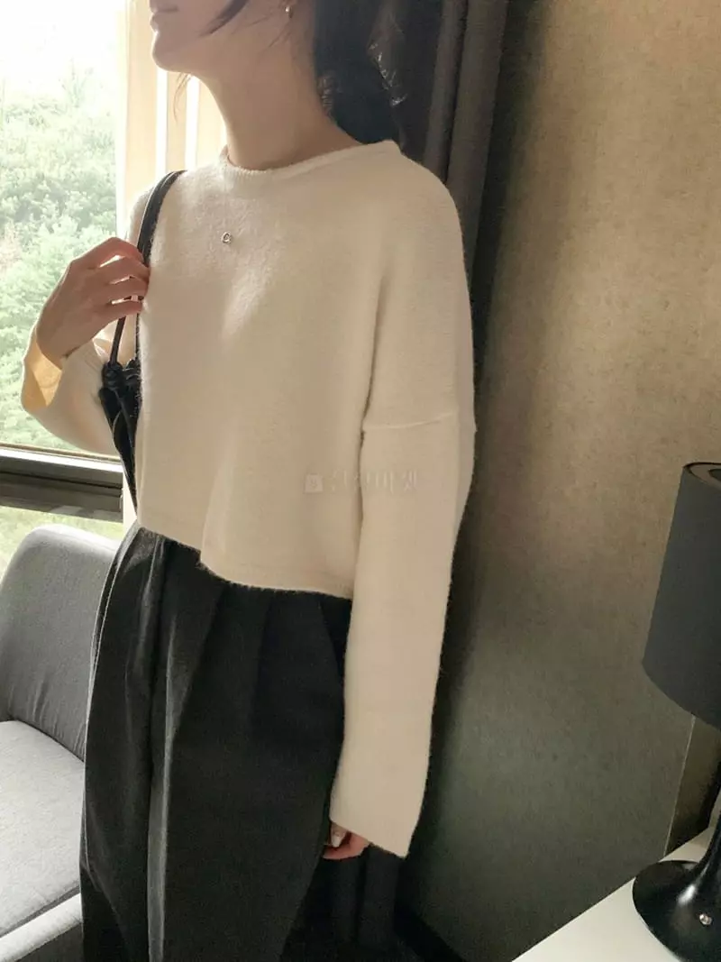 Ff - Korean Women Fashion - #momslook - Simple Knit Tee - 9