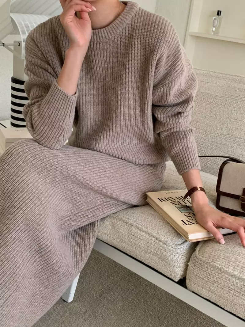 Ff - Korean Women Fashion - #momslook - Boe Top Knit Tee
