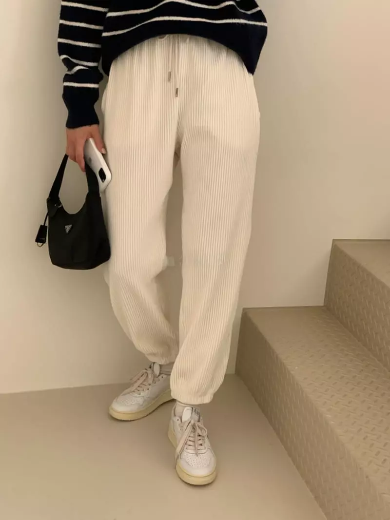 Ff - Korean Women Fashion - #momslook - Velvet Pants - 12