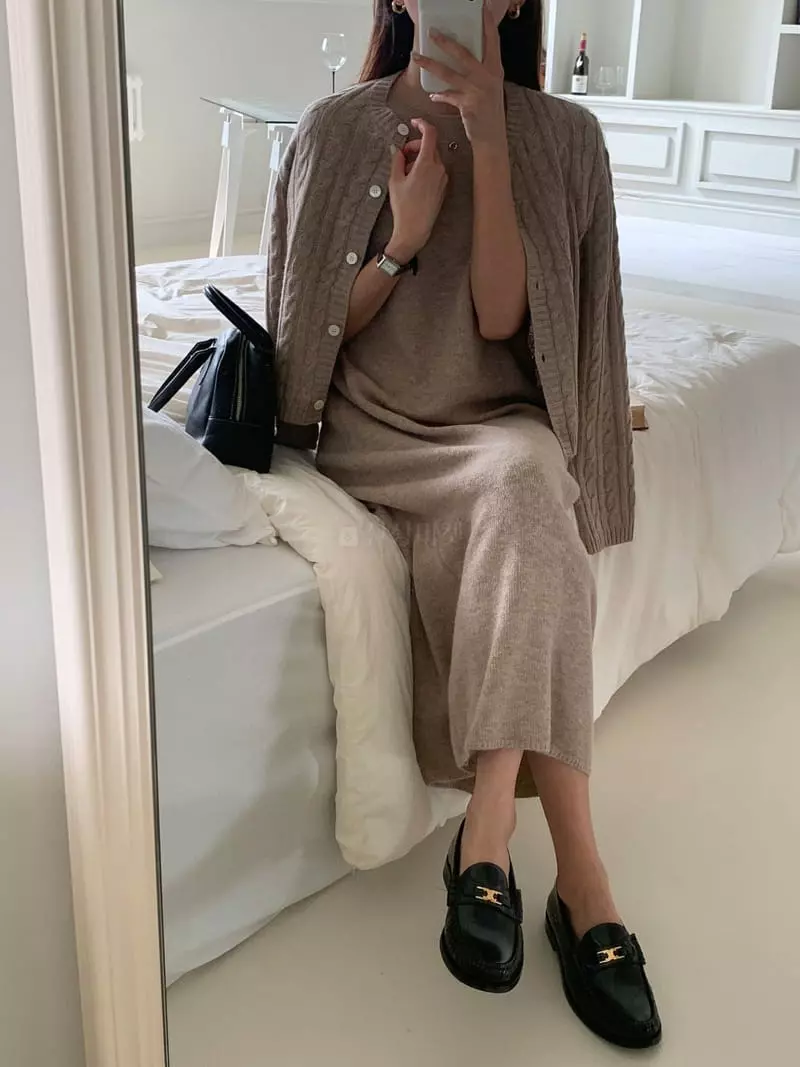 Ff - Korean Women Fashion - #momslook - Mov Twist Cardigan - 6