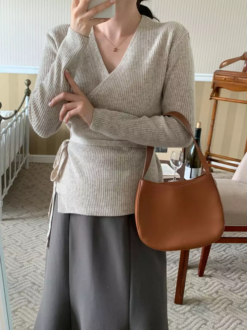 Ff - Korean Women Fashion - #momslook - Liv Wrap Knit Tee - 2