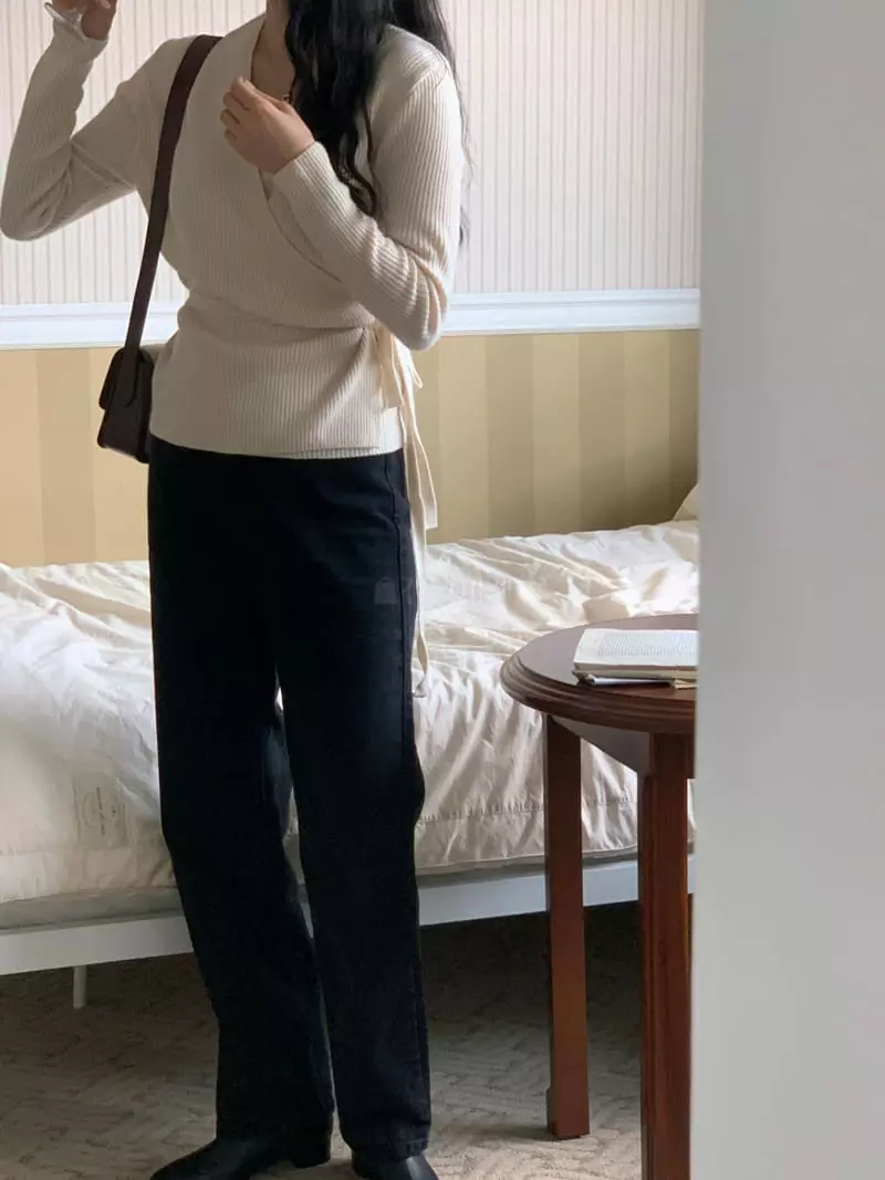 Ff - Korean Women Fashion - #momslook - Liv Wrap Knit Tee - 6