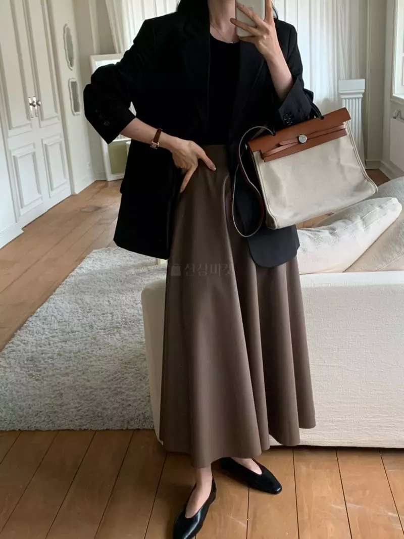 Ff - Korean Women Fashion - #momslook - Leather Skirt - 2