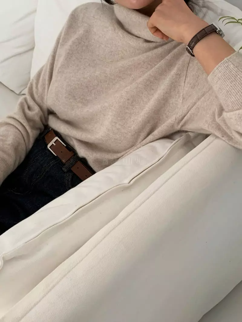 Ff - Korean Women Fashion - #momslook - Racoon Turtleneck Knit Tee - 8