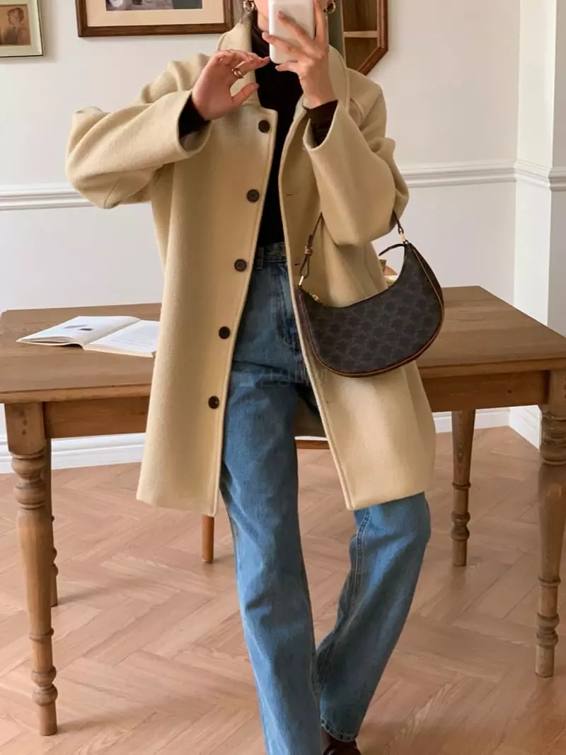 Ff - Korean Women Fashion - #momslook - Dell Mar Coat - 2