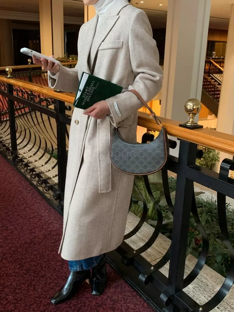 Ff - Korean Women Fashion - #momslook - Double Herringbone Coat - 10