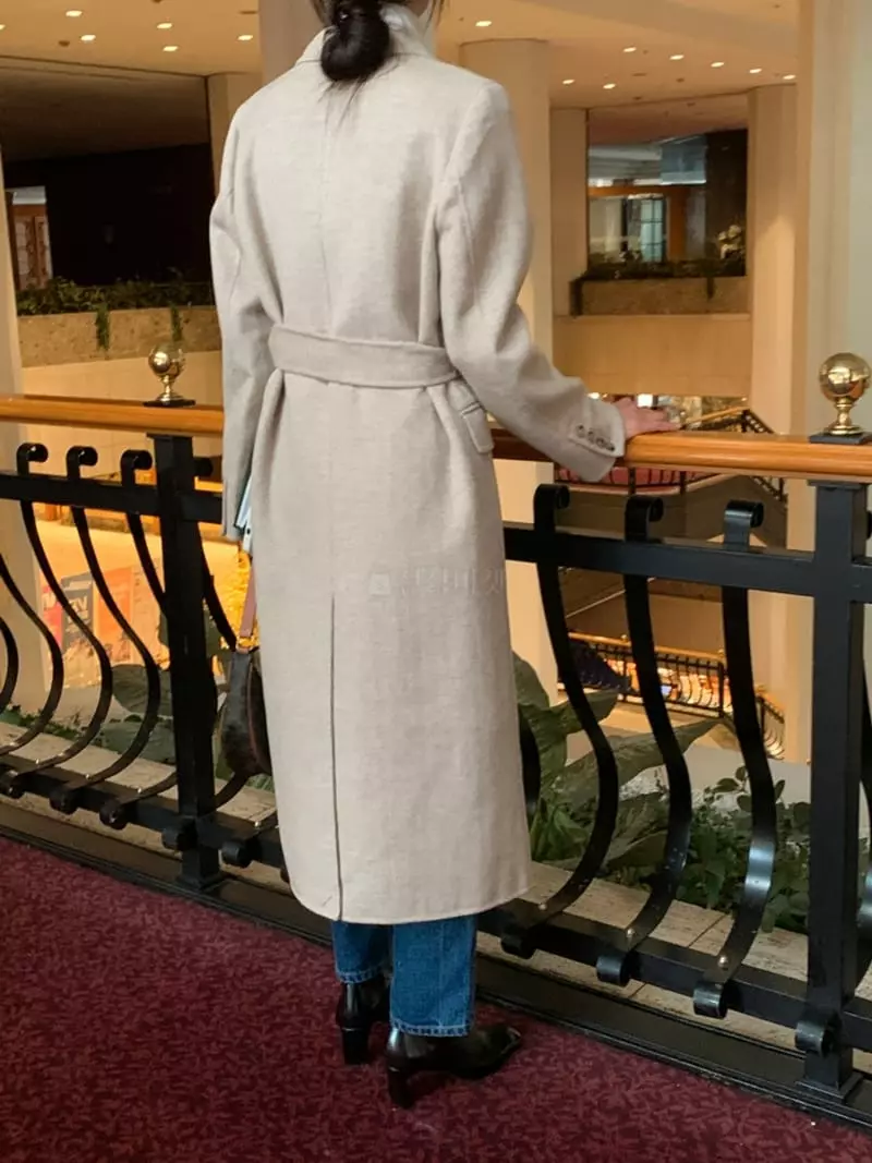 Ff - Korean Women Fashion - #momslook - Double Herringbone Coat - 12