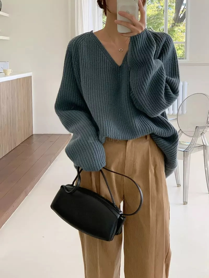 Ff - Korean Women Fashion - #restrostyle - Tarin Knit Tee - 6