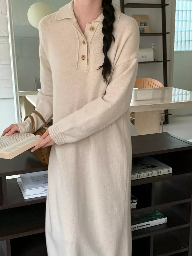 Ff - Korean Women Fashion - #restrostyle - Collar one-piece - 2