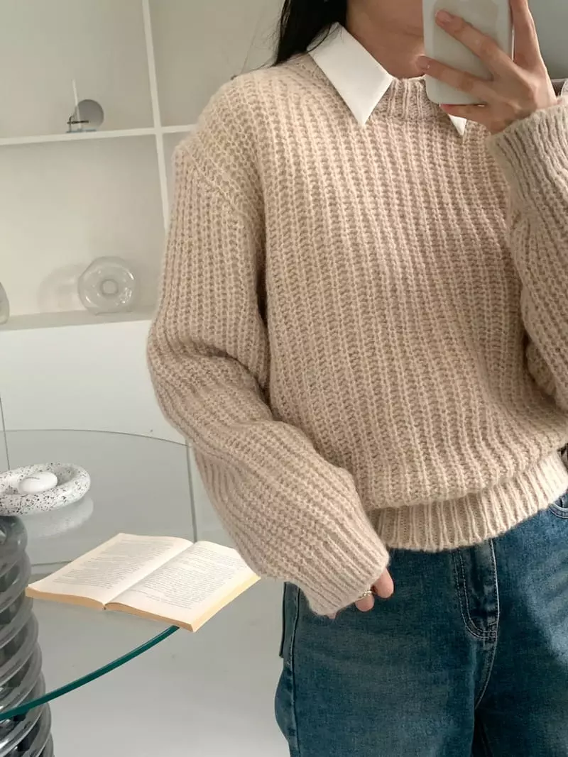 Ff - Korean Women Fashion - #romanticstyle - Jade Alpaca Knit Tee