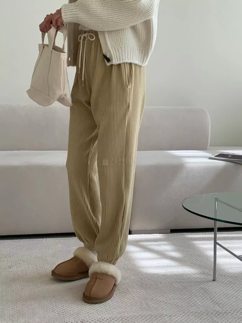 Ff - Korean Women Fashion - #restrostyle - Velvet Pants - 4