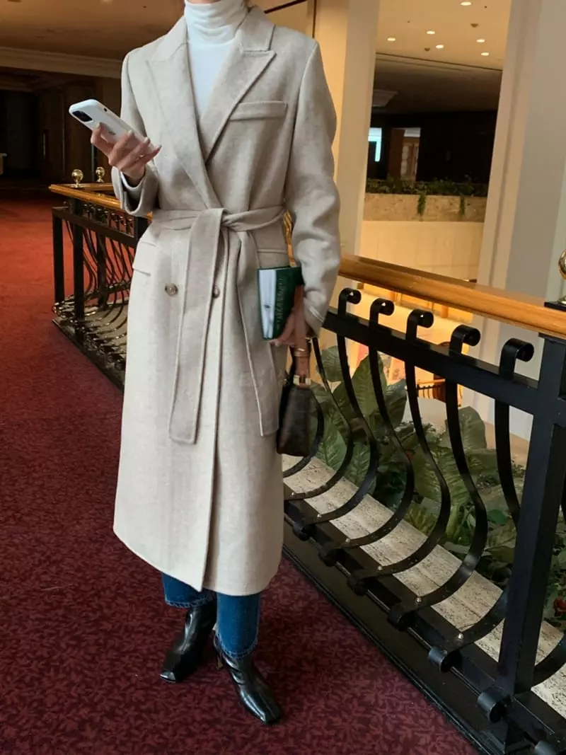 Ff - Korean Women Fashion - #thelittlethings - Double Herringbone Coat - 9