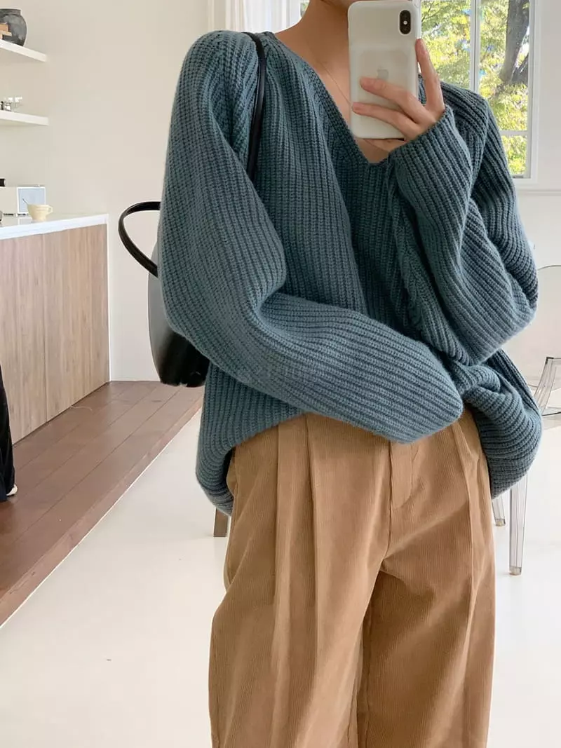 Ff - Korean Women Fashion - #vintageinspired - Tarin Knit Tee - 3