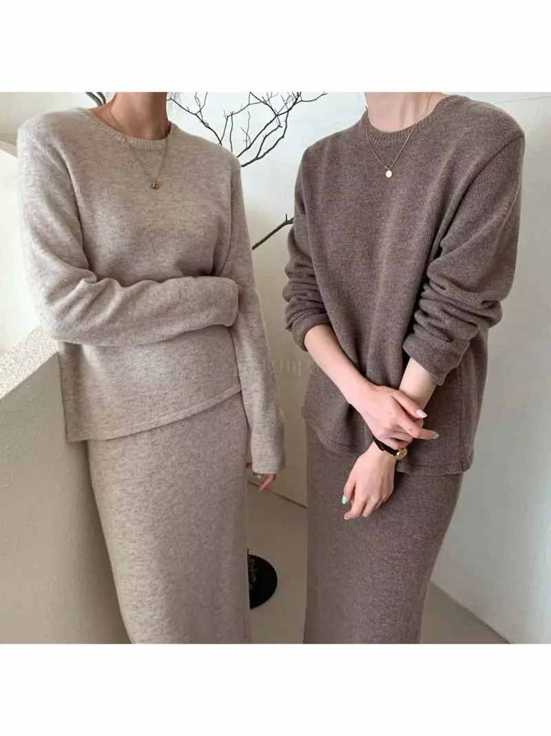 Ff - Korean Women Fashion - #vintageinspired - Volume Top Bottom Set - 5
