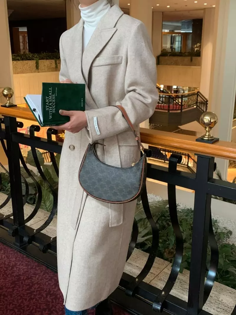 Ff - Korean Women Fashion - #vintageinspired - Double Herringbone Coat - 2