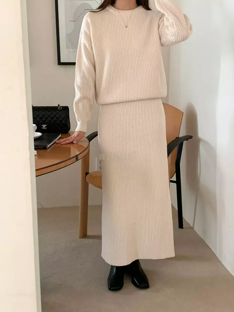 Ff - Korean Women Fashion - #vintageinspired - Boe Top Knit Tee - 4