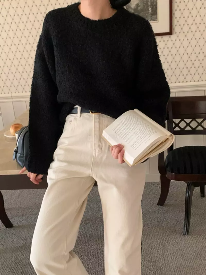 Ff - Korean Women Fashion - #womensfashion - Heavy Mohair Knit Tee - 3