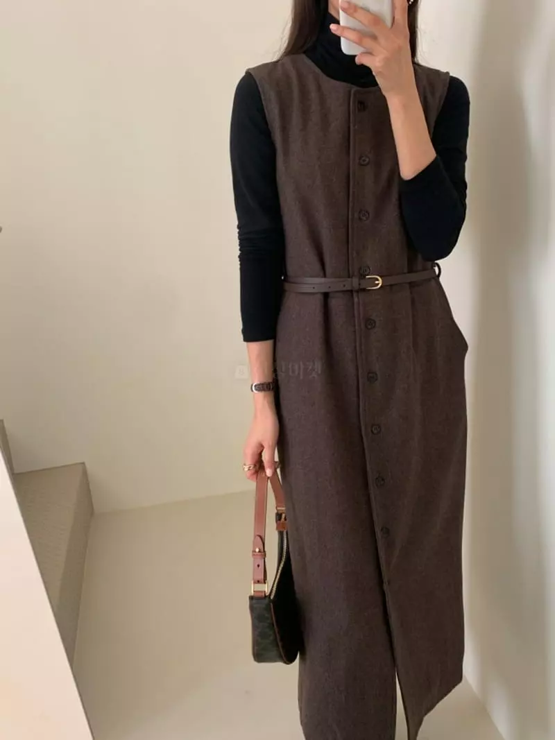 Ff - Korean Women Fashion - #momslook - Belt One-piece - 4