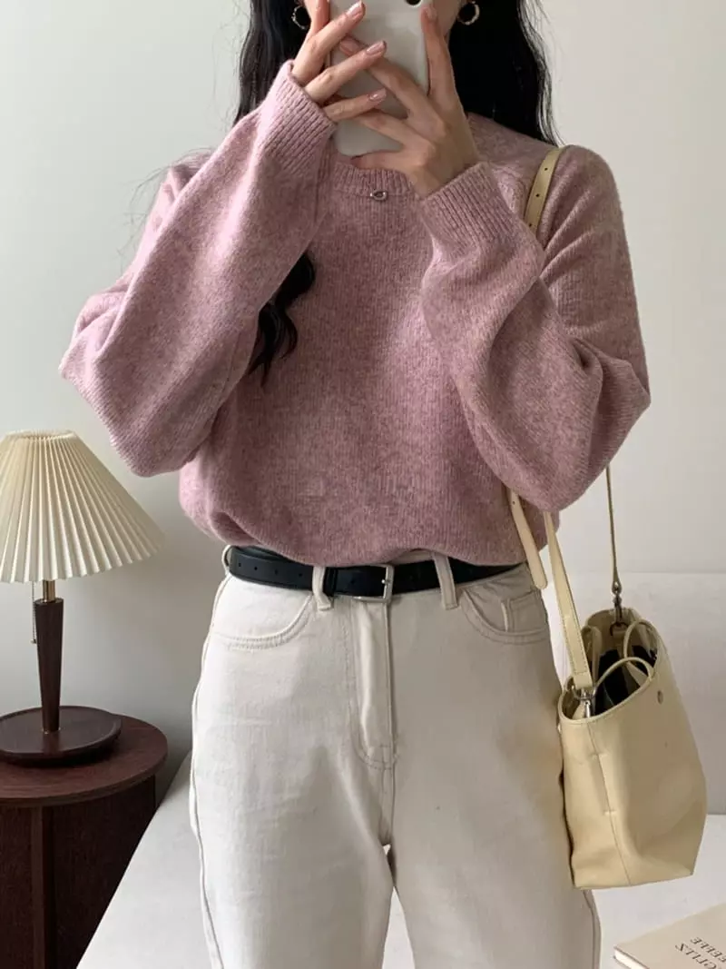 Ff - Korean Women Fashion - #womensfashion - Off Knit Tee - 3