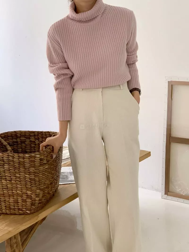 Ff - Korean Women Fashion - #momslook - Air Turtleneck Tee - 4