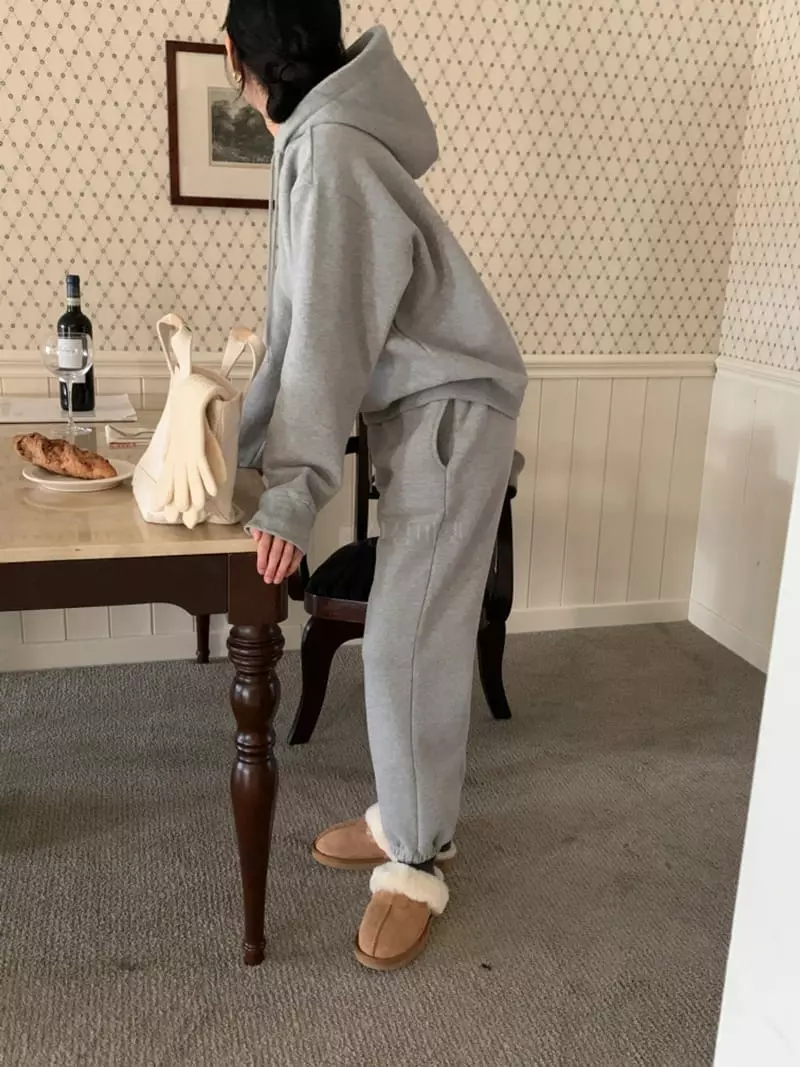 Ff - Korean Women Fashion - #momslook - Fleece Top Bottom Set - 4