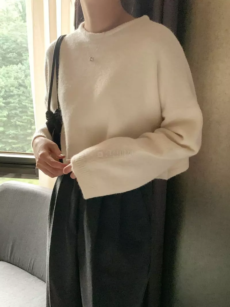 Ff - Korean Women Fashion - #womensfashion - Simple Knit Tee - 10