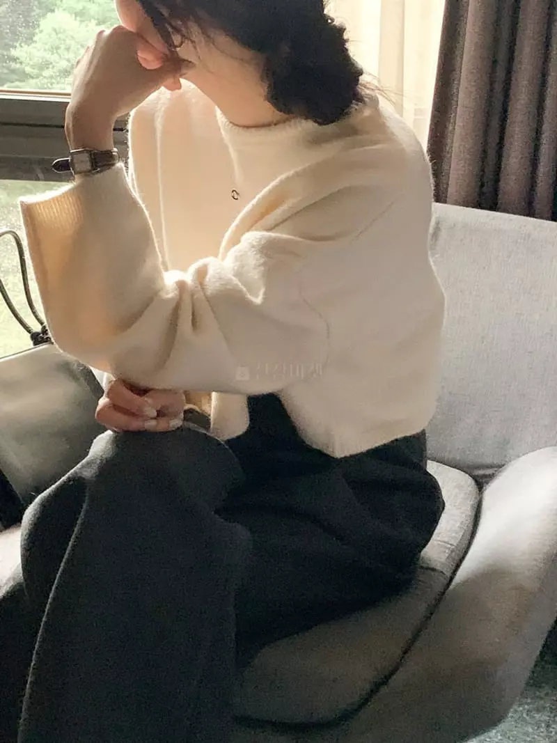 Ff - Korean Women Fashion - #womensfashion - Simple Knit Tee - 6