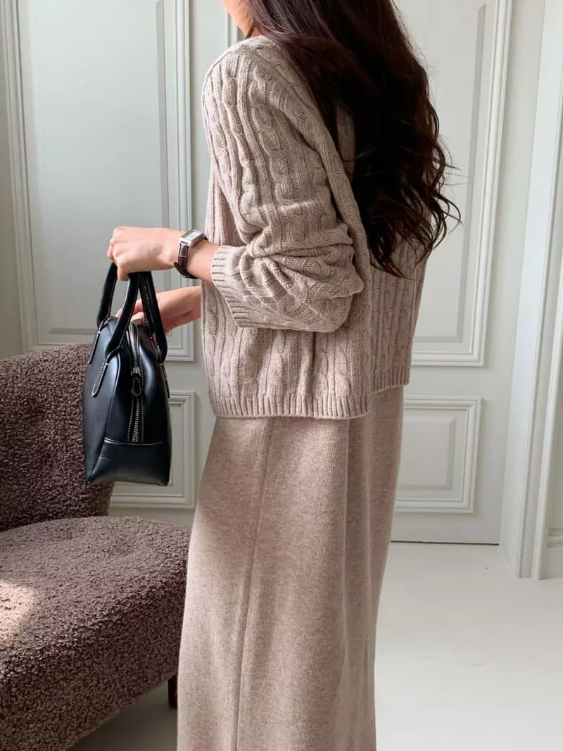 Ff - Korean Women Fashion - #womensfashion - Mov Twist Cardigan - 5