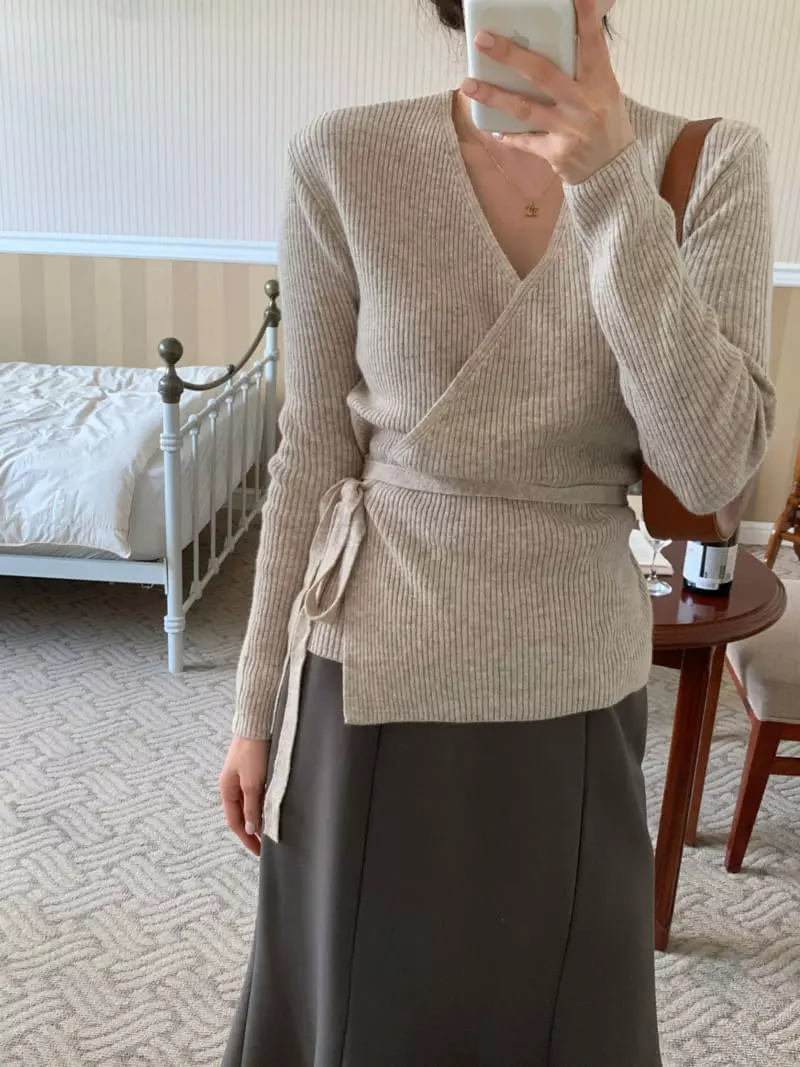 Ff - Korean Women Fashion - #womensfashion - Liv Wrap Knit Tee