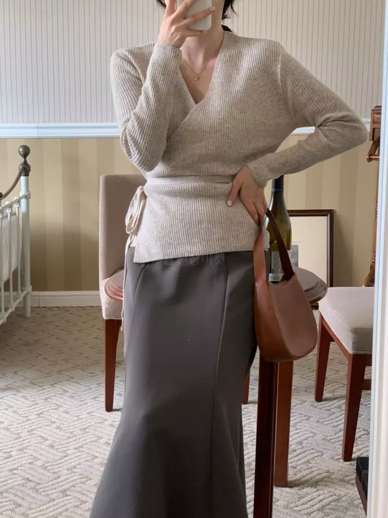Ff - Korean Women Fashion - #womensfashion - Liv Wrap Knit Tee - 3