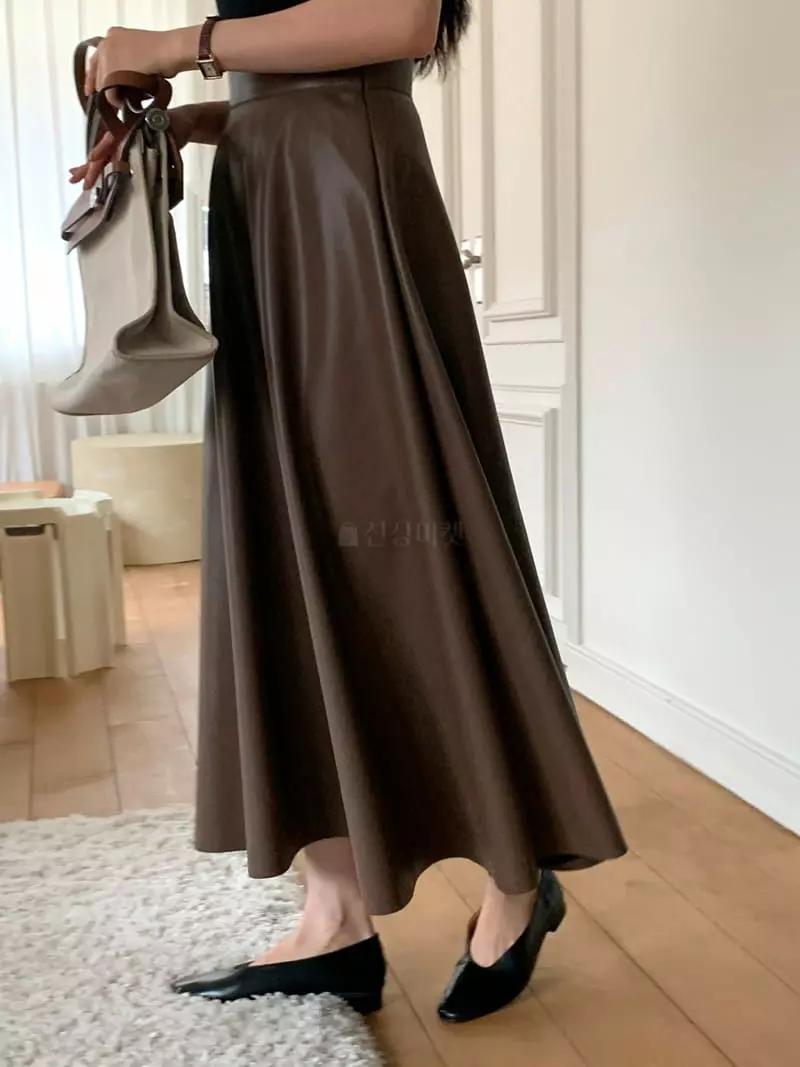 Ff - Korean Women Fashion - #womensfashion - Leather Skirt