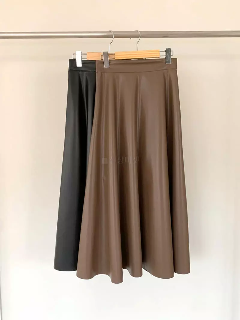 Ff - Korean Women Fashion - #womensfashion - Leather Skirt - 5